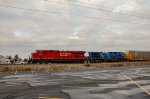 CP ES44AC & CEFX AC44CW Locomotives in the yard